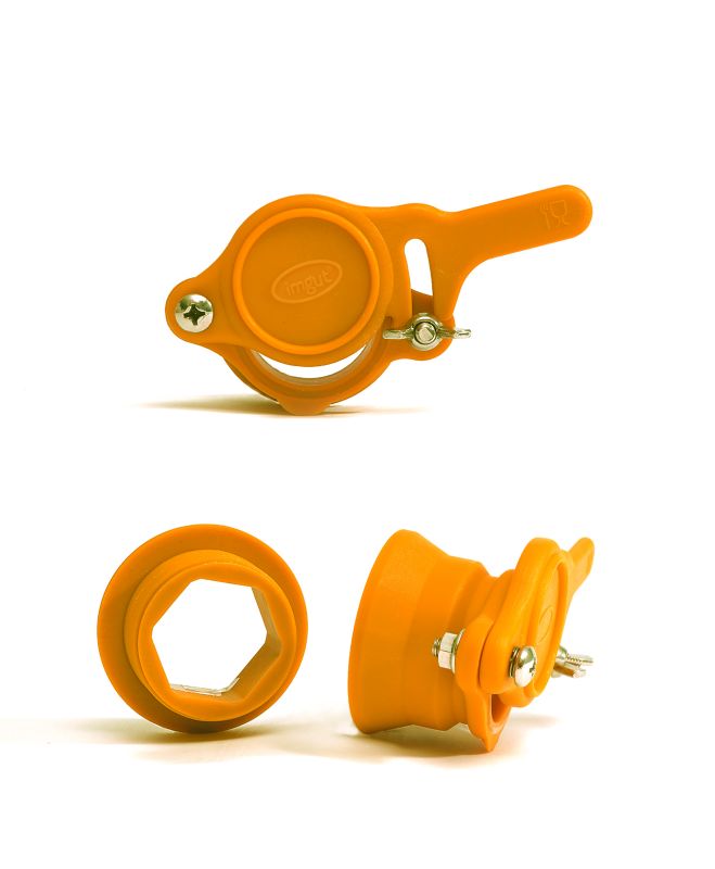 Kranik do miodu 6/4'' z tworzywa sztucznego z nakrętką