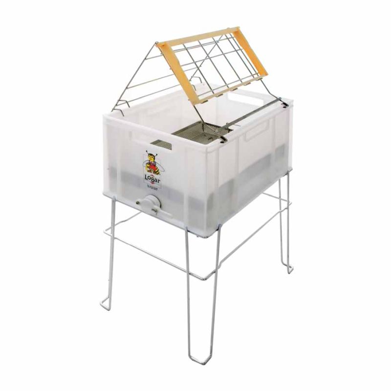 Wanienka do odsklepiania PVC ze stojakiem i sitowym dnem (pozioma)