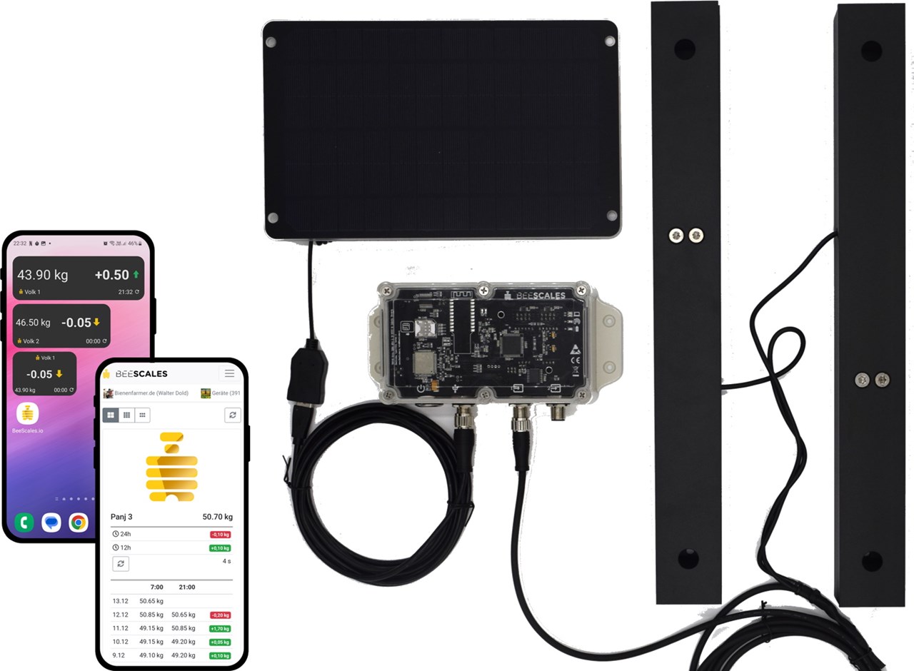 Waga ulowa do monitoringu jednego ula + GPS i alarm przeciwkradzieżowy, 4G NB-IoT