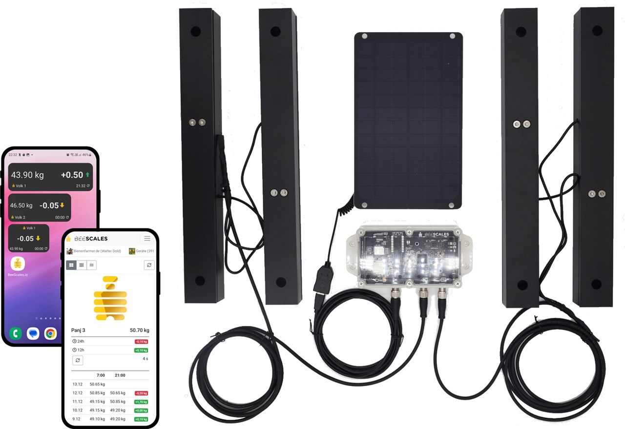 Waga ulowa do monitoringu dwóch uli + GPS i alarm przeciwkradzieżowy, 4G NB-IoT 