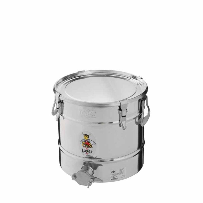 Logar Pojemnik rozlewniczy 25 kg z dnem skośnym, 4 zaciski