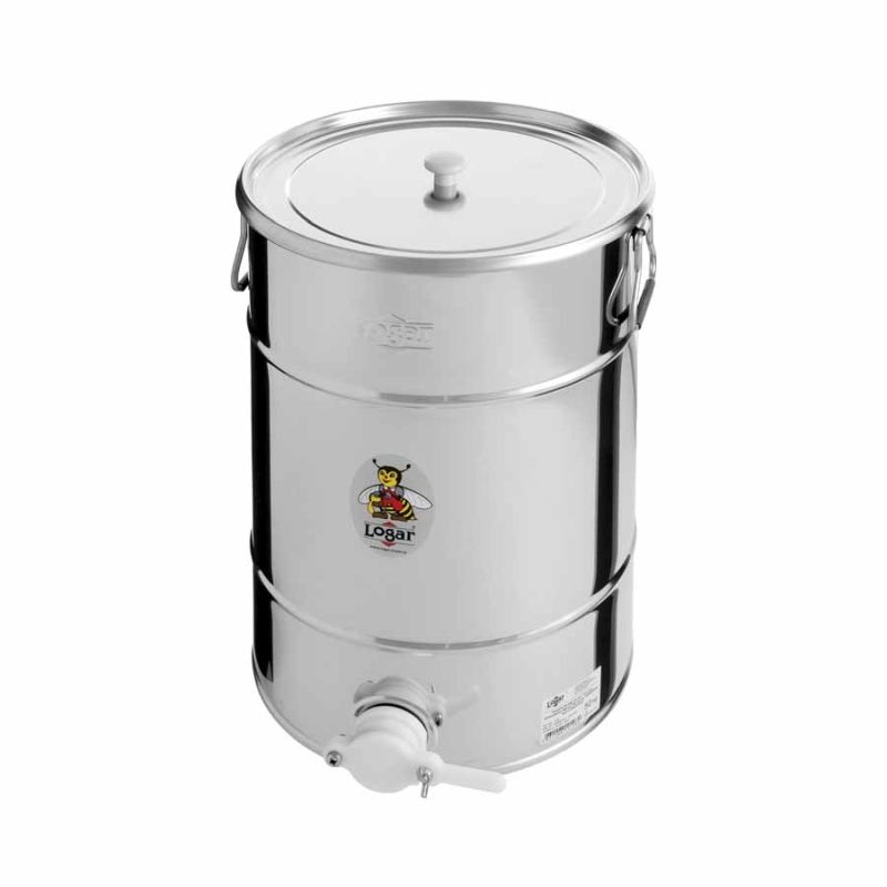 Zbiornik do napełniania miodu Logar 50 kg z plastikowym zaworem