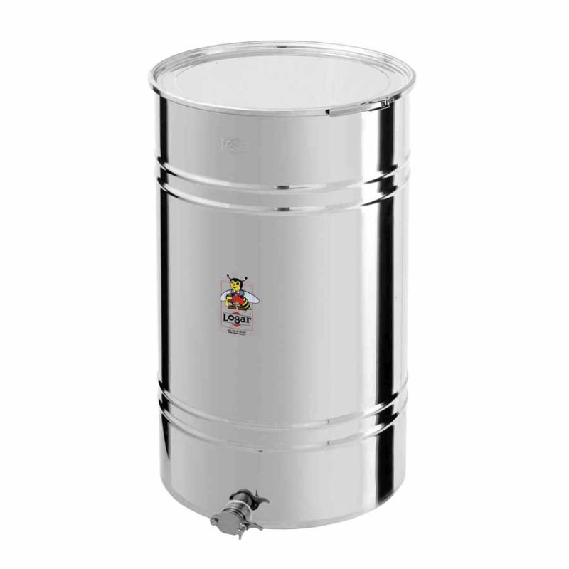 Logar pojemnik do rozlewu miodu 280 kg z obręczą zaciskową